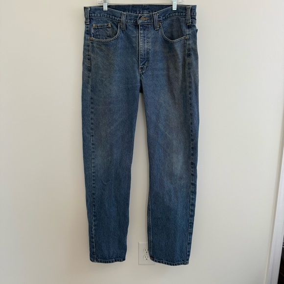 Carhartt Traditional Fit Straight Leg Dark Denim Jeans Men's B480-DVB Size 36x34 - Picture 1 of 10